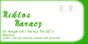 miklos maracz business card